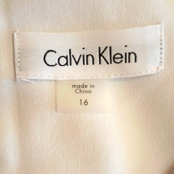 Calvin Klein Sleeveless Color Block Sheath Mini Dress. Size: 16 - Picture 14 of 14